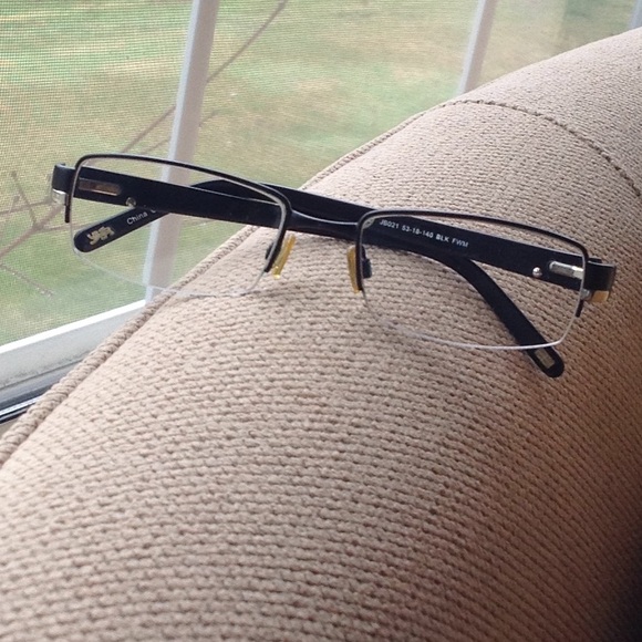 ⭕️ Jeff Banks - 'Half Wire Rim' Clear Eyeglasses - Picture 4 of 8